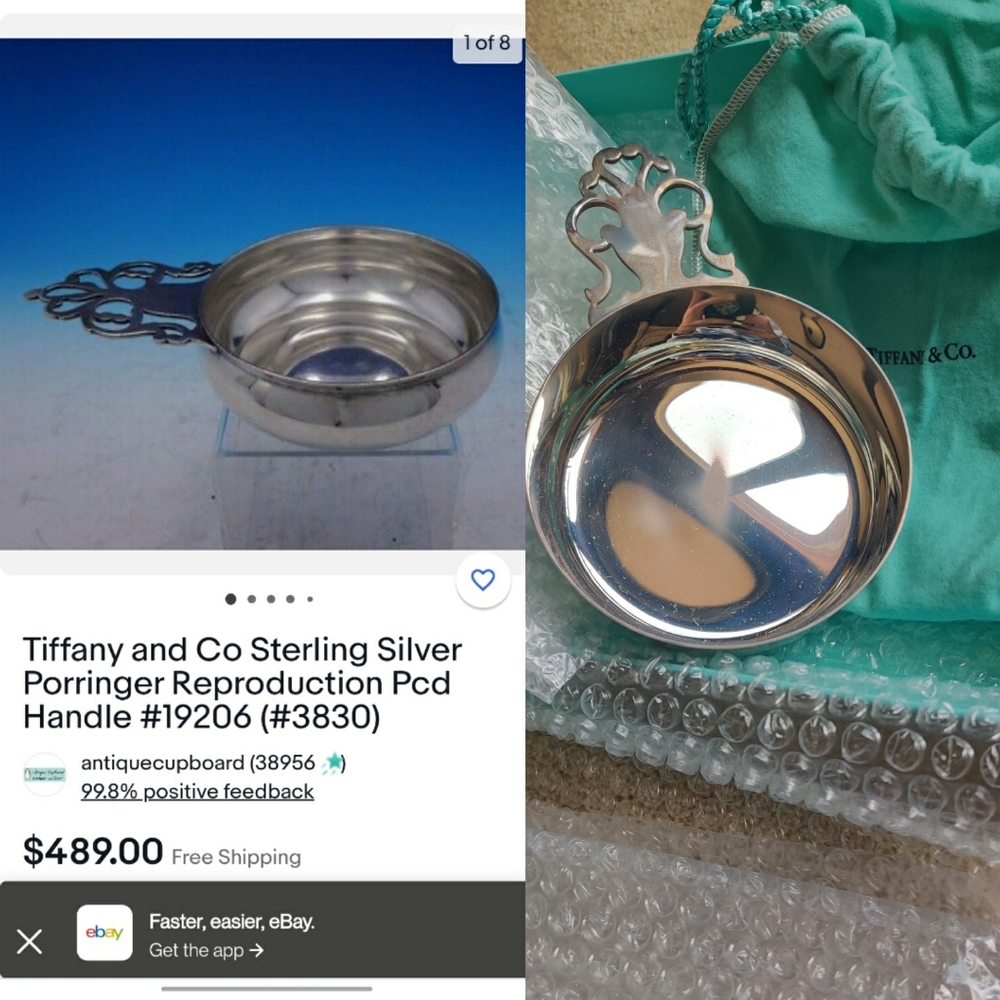 Tiffany & Co Sterling Silver Paul Revere Reproduction Porringer Wine taster